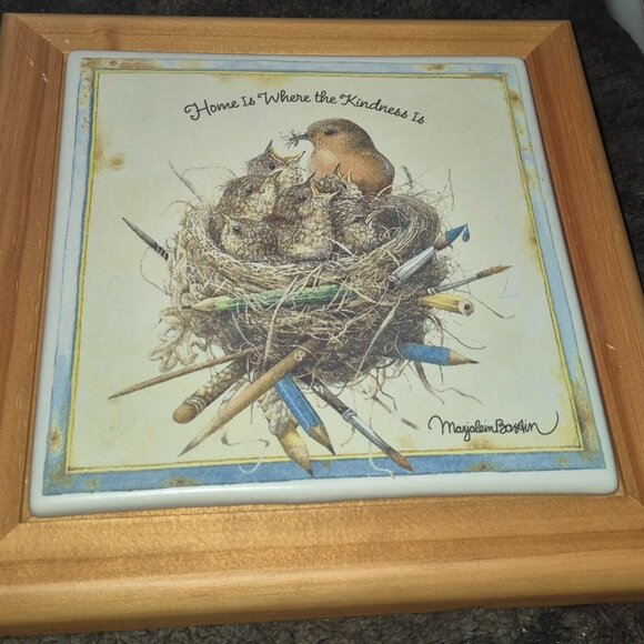 Hallmark Marjolein Bastin Wood Framed Trivet Home is Where the Kindness Is NEW - Picture 1 of 1